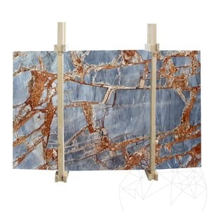 Bleu Fantastique Plaque de Marbre Polie, 2 cm