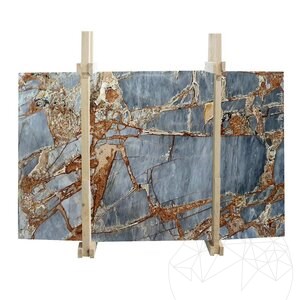 Bleu Fantastique Plaque de Marbre Polie, 2 cm
