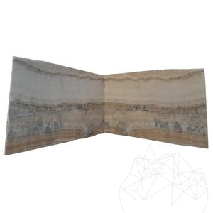 Plaque d'Onyx Polie Taillée en Veine, 2 cm