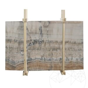 Plaque d'Onyx Polie Taillée en Veine, 2 cm