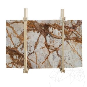 Calacatta Gold Pavé de Marbre Poli, 2 cm