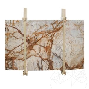 Calacatta Gold Pavé de Marbre Poli, 2 cm
