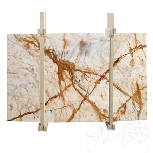 Calacatta Gold Pavé de Marbre Poli, 2 cm