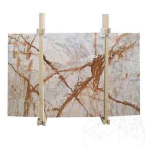 Calacatta Gold Pavé de Marbre Poli, 2 cm