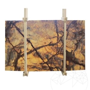 Calacatta Gold Pavé de Marbre Poli, 2 cm