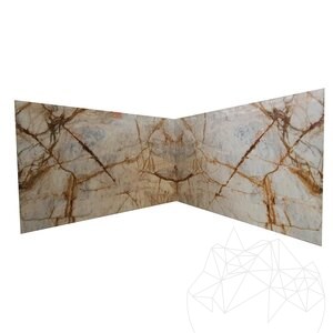 Calacatta Gold Pavé de Marbre Poli, 2 cm
