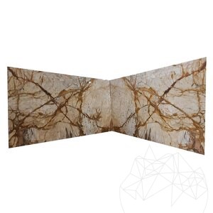 Calacatta Gold Pavé de Marbre Poli, 2 cm