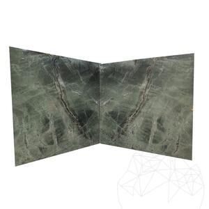Dalle de Marbre Poli Teos Vert 2 cm