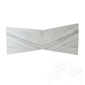 Blanc Cascata, plaque de marbre poli, 2 cm