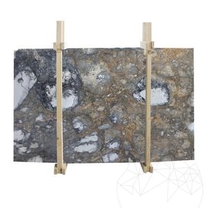 Invisible Grey Polished Marble Slab, 2 cm