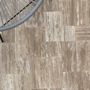 Ensemble de mini-tranchants en travertin poli Royal Walnut Vein Cut, 1 cm
