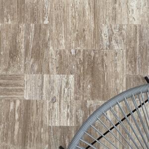 Ensemble de mini-tranchants en travertin poli Royal Walnut Vein Cut, 1 cm