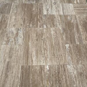 Ensemble de mini-tranchants en travertin poli Royal Walnut Vein Cut, 1 cm