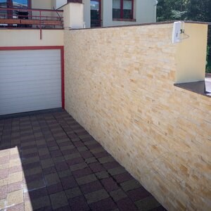 Panneau de revêtement mural en marbre crème Catania 15 x 60 cm