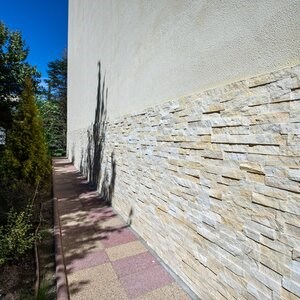 Panneau de revêtement mural en marbre crème Catania 15 x 60 cm