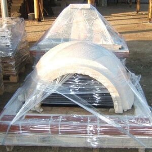 Gril + four traditionnel intégré (charbon de bois/bois, 208x120x155 cm, 1200 kg, pierre naturelle de Rhodes, brique)