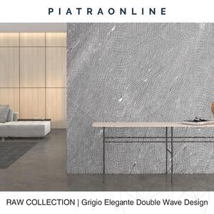 Dalle Grigio Elegante Double Wave Design 2CM