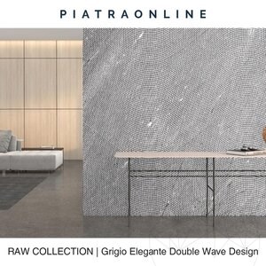 Dalle Grigio Elegante Double Wave Design 3CM