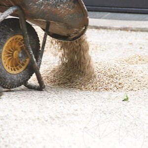 Système d'aménagement paysager pour la stabilisation du gravier, blanc, 1176 x 764 x 32 mm