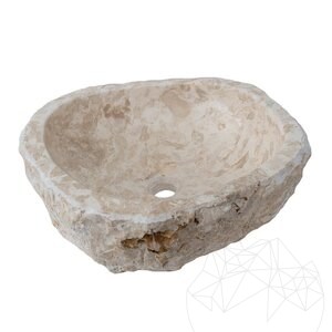 Lavabo de salle de bain, Crème Natura Limestone