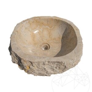 Lavabo de salle de bain, Crème Natura Limestone