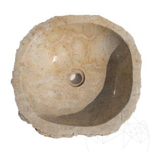 Lavabo de salle de bain, Crème Natura Limestone