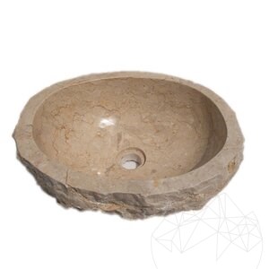Lavabo de salle de bain, Crème Natura Limestone