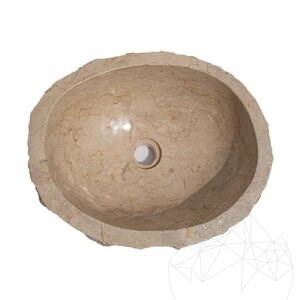 Lavabo de salle de bain, Crème Natura Limestone