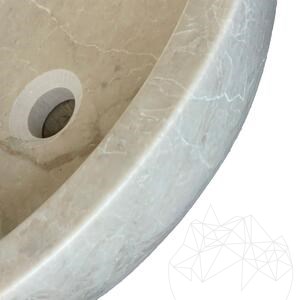 Lavabo, Marbre Cappuccino RS-5, 42 x 15 cm