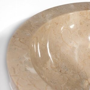 Lavabo, Galets de marbre beige