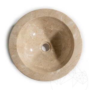 Lavabo, Galets de marbre beige