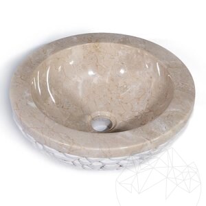 Lavabo, Galets de marbre beige