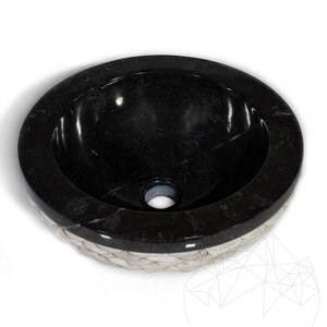 Lavabo, Galets de Marbre Noirs