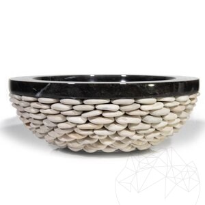 Lavabo, Galets de Marbre Noirs
