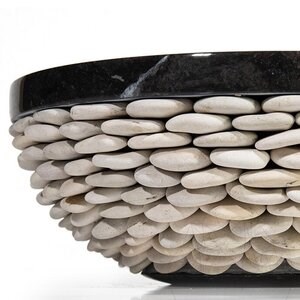 Lavabo, Galets de Marbre Noirs