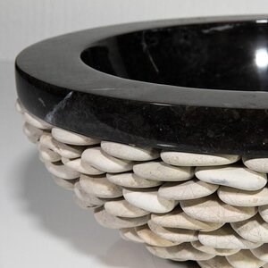 Lavabo, Galets de Marbre Noirs