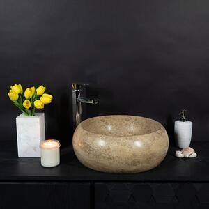 Lavabo, Travertin Latte RS-21, 41 x 34 x 15 cm