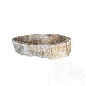 Lavabo de salle de bains, Bois pétrifié