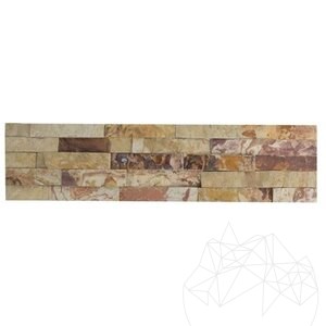 Sparta Panneau de revêtement mural en pierre calcaire 15 x 60 cm