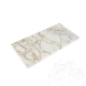 Marbre Arabescato Oro Poli, 60 x 30 x 2 cm, Translucide