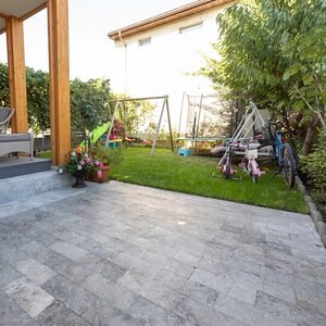 Marbre sablé gris Tundra, 15.2 x 30.5 x 3 cm, Produit sur commande spéciale