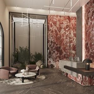 Rosso Levanto Pavé de Marbre Poli, 2 cm