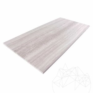 Athena Bois Blanc Marbre Poli, 61 x 30.5 x 1 cm