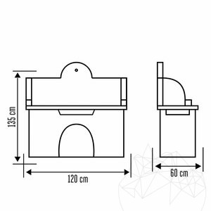 Table grill + évier - Plaquée de pierre décorative