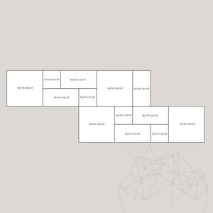 Classic Cross Cut Mini Travertin Tumbled French Pattern Set, 1 cm