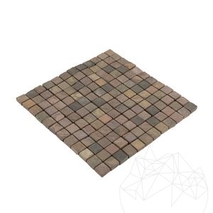 Mosaïque ardoise naturelle multicolore 2.3x2.3 cm - Intérieur et extérieur | Idéal pour les douches, les salles de bains