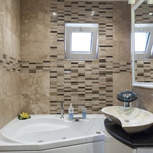 Mosaïque de marbre poli Mix, 2.3 cm x FL
