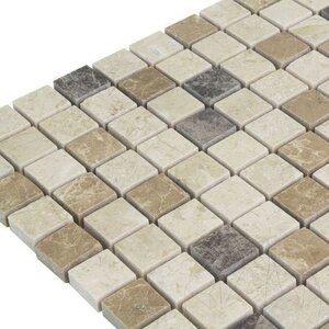 Mosaïque de marbre poli Mix, 2.3 x 2.3 cm