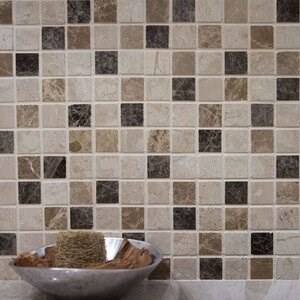 Mosaïque de marbre poli Mix, 2.3 x 2.3 cm