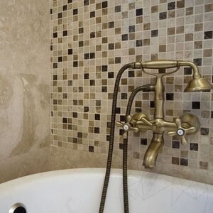 Mosaïque de marbre poli Mix, 2.3 x 2.3 cm